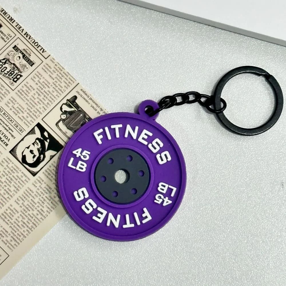 Keyring with Mini Weights, Kettlebell and Water Glasses, Creative Pendant for Bag, Fitness Series