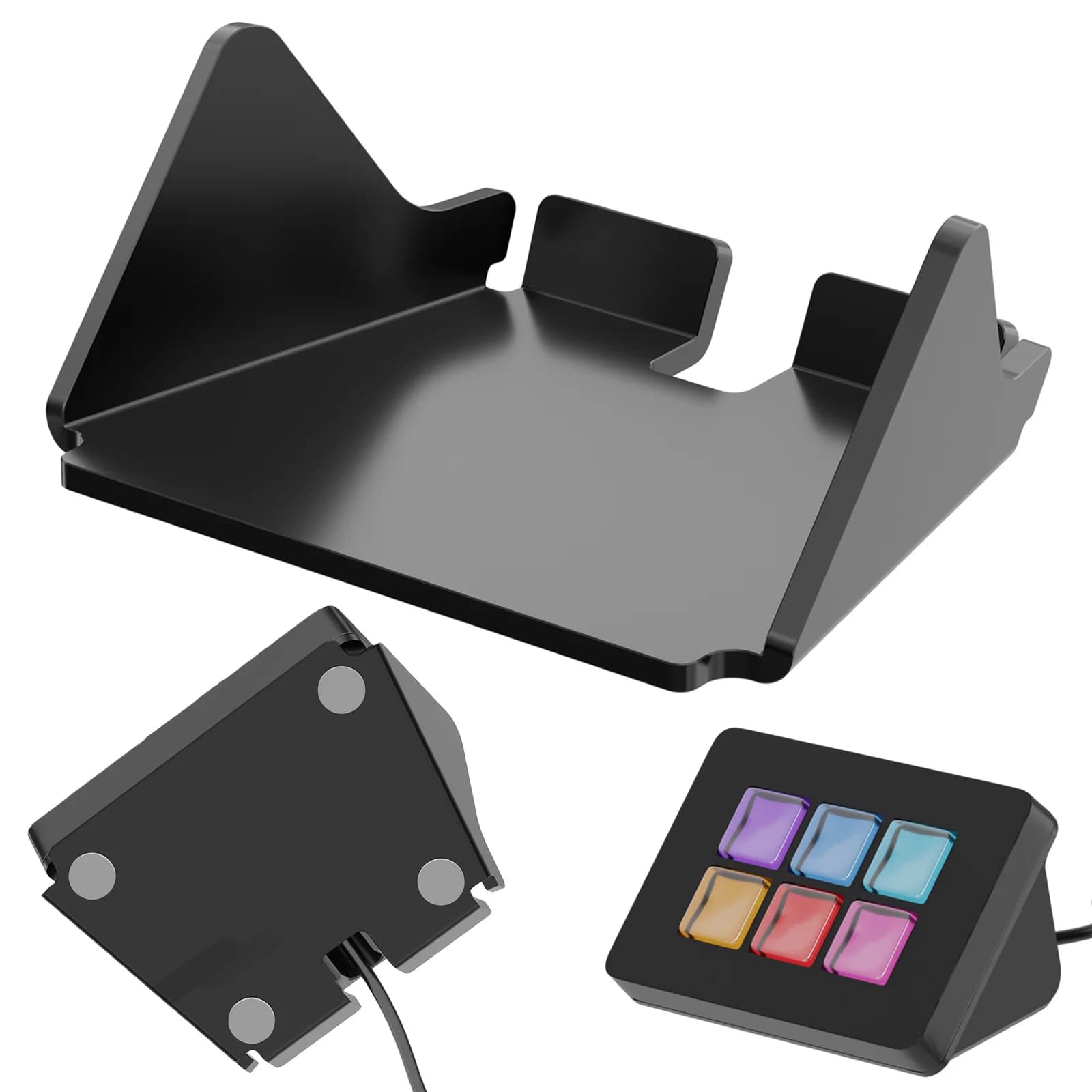 Acrylic Desktop Stand Holder for Stream Deck Mini Support Stand Display Base Space-Saving Controller Holder for Stream Deck Mini