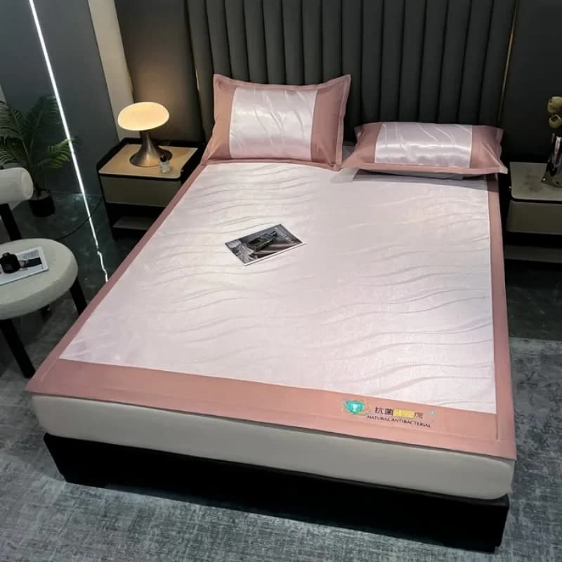 Tappetino in Seta Jacquard per Letto, Grado Materno-Infantile, Tappetino Estivo in Seta per Aria Condizionata, Lavabile in Lavatrice