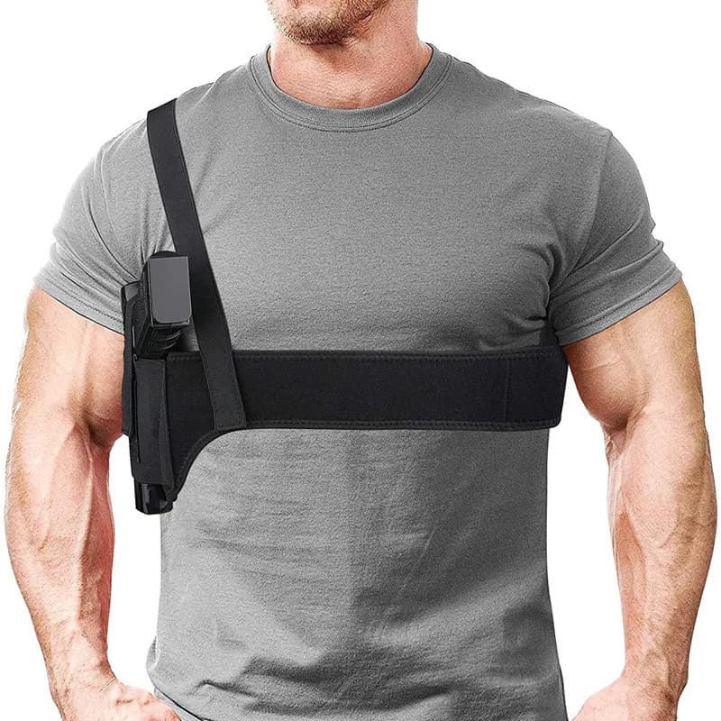 Nuovo Fondina da Cintura in Neoprene per Pistola, Fondina da Spalla a Scomparsa per Porta Arma Destra/Sinistra, per Revolver, Pistole Compatte e Grandi