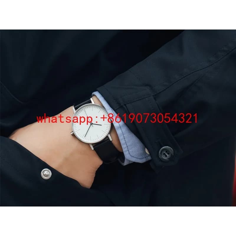 B001 orologio periferico con taglio a vita in acciaio inossidabile impermeabile per uomo e donna dal design semplice
