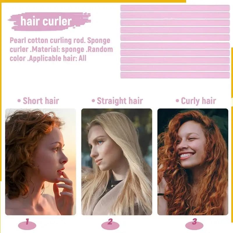 A92P Fast Shipping Wholesale 10 Pz Lotto Bigodini Maker Foam Soft Bendy Twist FAI Styling Bigodini Tool For Women Access
