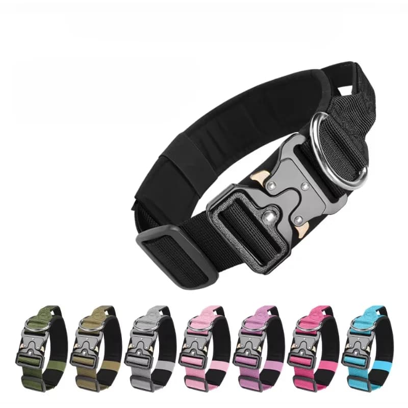 Collari per cani di grandi dimensioni Guinzaglio Collare medio grande Durevole Tattico regolabile Addestramento Pastore tedesco Set Forniture Accessori