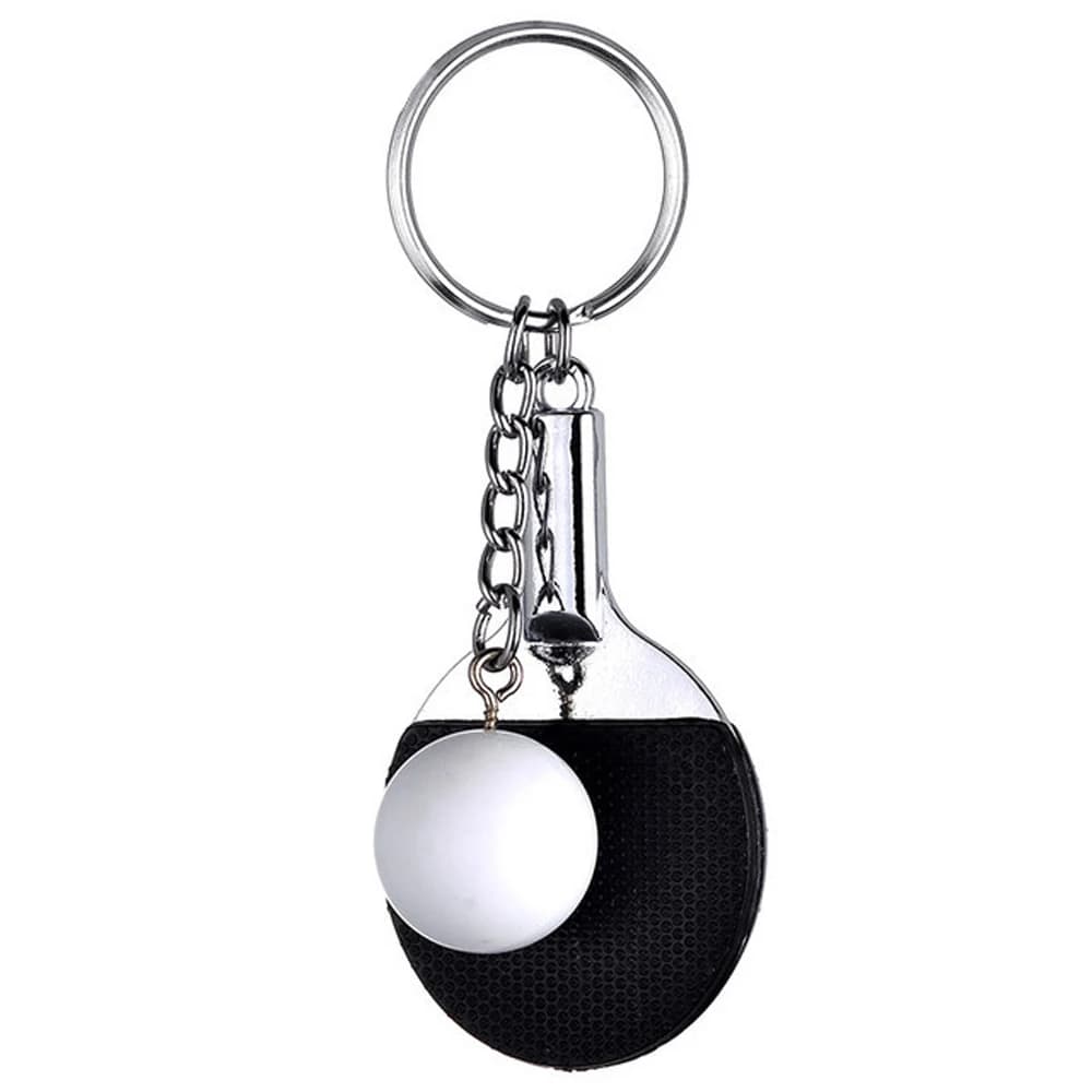 Mini Bowling Pendant Tennis Ball Badminton Sports Keyring Table Tennis Racket Ping Pong Key Ring Table Tennis Keychain