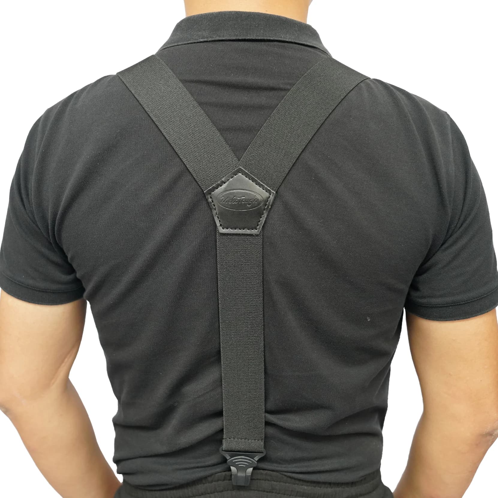 Rear braces Melo Tough Y Airport compatible straps, NO buzz with plastic clip Fully elastic 1.5 inch straps