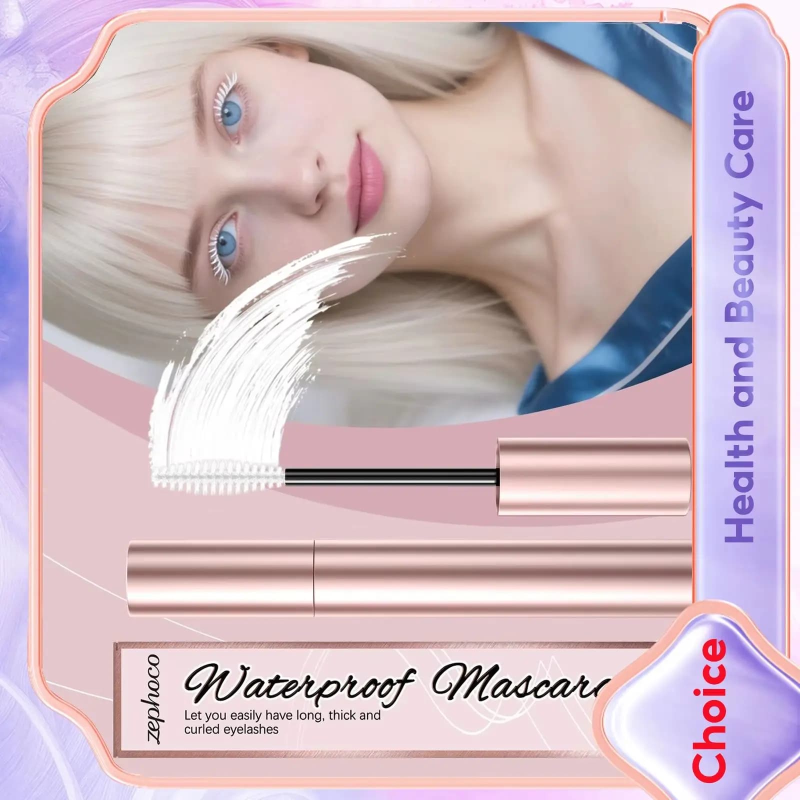 Mascara bianco Ciglia Curling Liquido A Lunga Durata Impermeabile Naturale Durevole Estensioni Trucco Occhi Bellezza Cosmetici Pennello 5ml