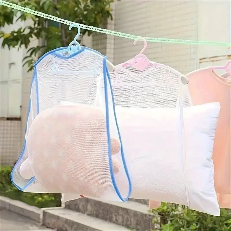 3 pcs multifunctional air drying network durable fabric drying network for pillows breathable toy storage sun drying home laundry bags