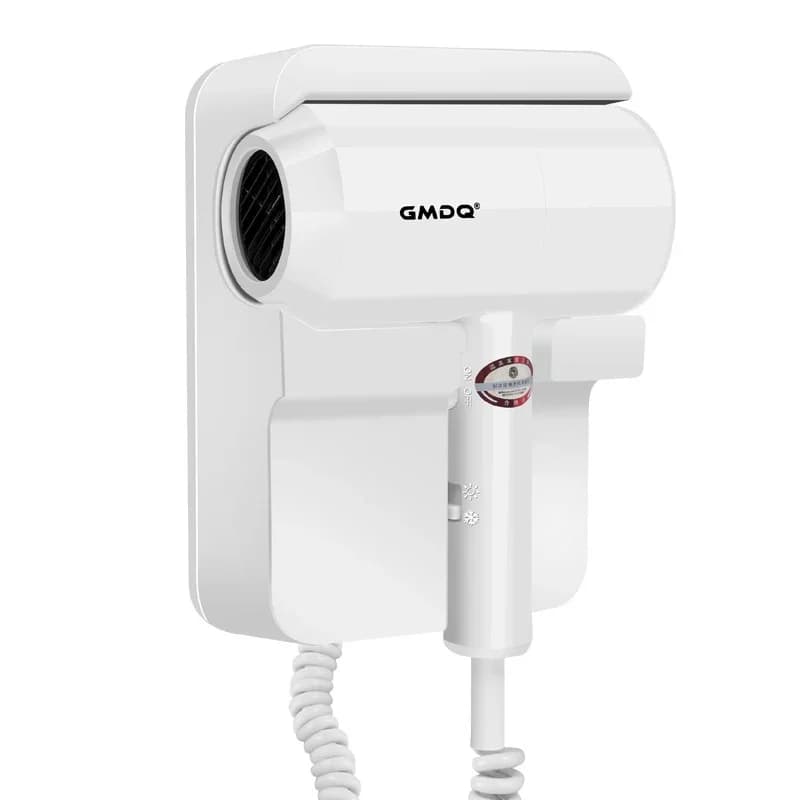 Asciugacapelli da parete 110 V/220 V 1300 W Asciugacapelli da bagno per hotel Asciugacapelli a temperatura costante con base di supporto Spina US/EU/UK/AU