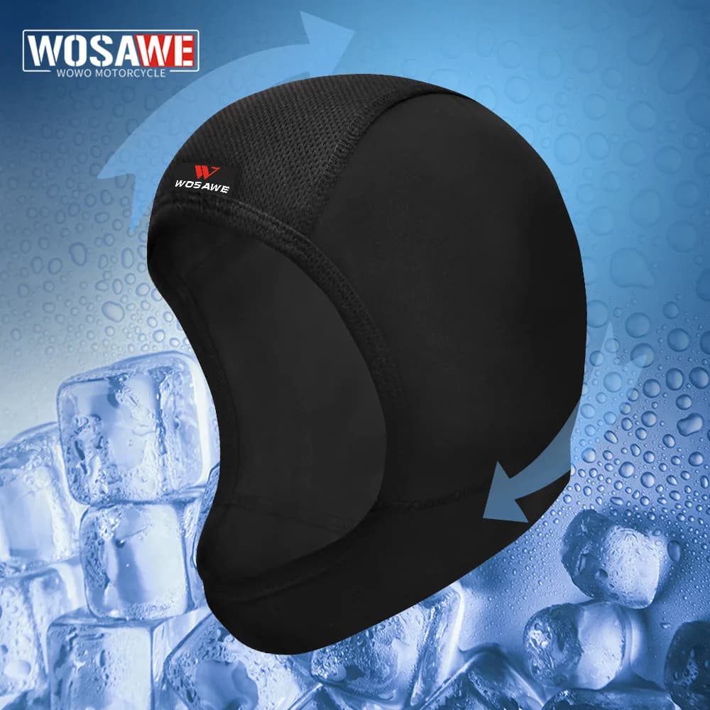 WOSAWE Solar Protection for Motorcycle Ice Silk Cover Breathable helmet mask absorbing sweat Motorcycle motorcycle scarf full face
