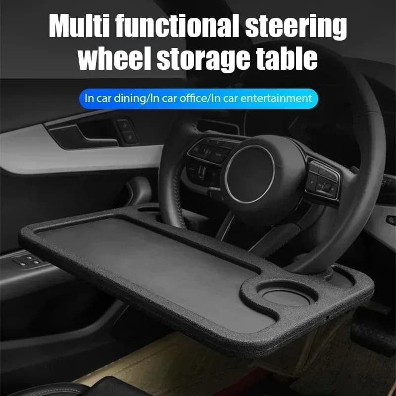 NUOVO Supporto Portatile per Laptop da Auto, Tavolino da Lavoro e Pranzo sul Volante, Vassoio per Cibo e Bevande