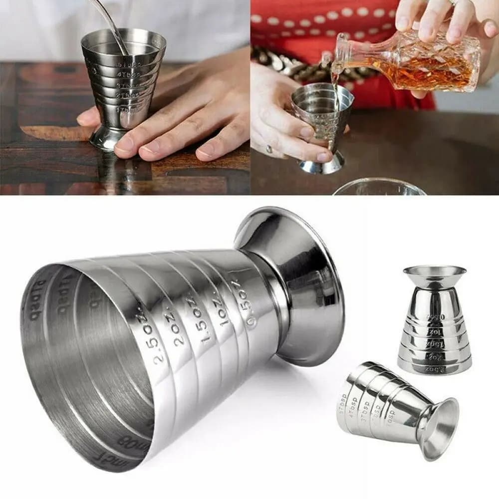 Bicchiere da Cocktail misto da 75ML in acciaio inossidabile Jigger Shot Drink Spirit