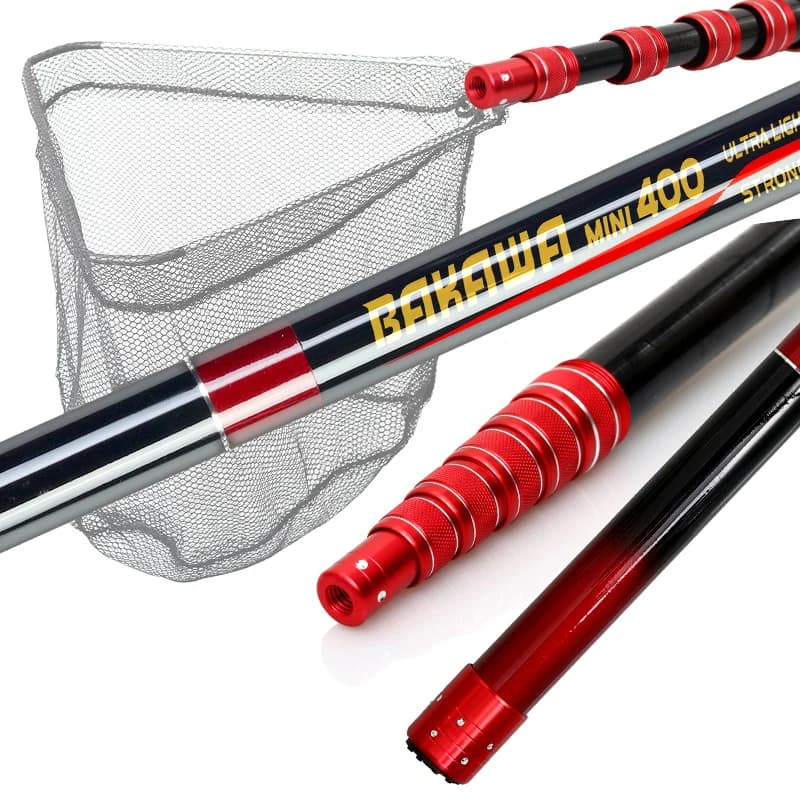 JOSBY 3M/4M/2.1M Rete da pesca Pieghevole Guadino Pole Leggero Carpa Carbonio Pieghevole Rete da mare Attrezzatura