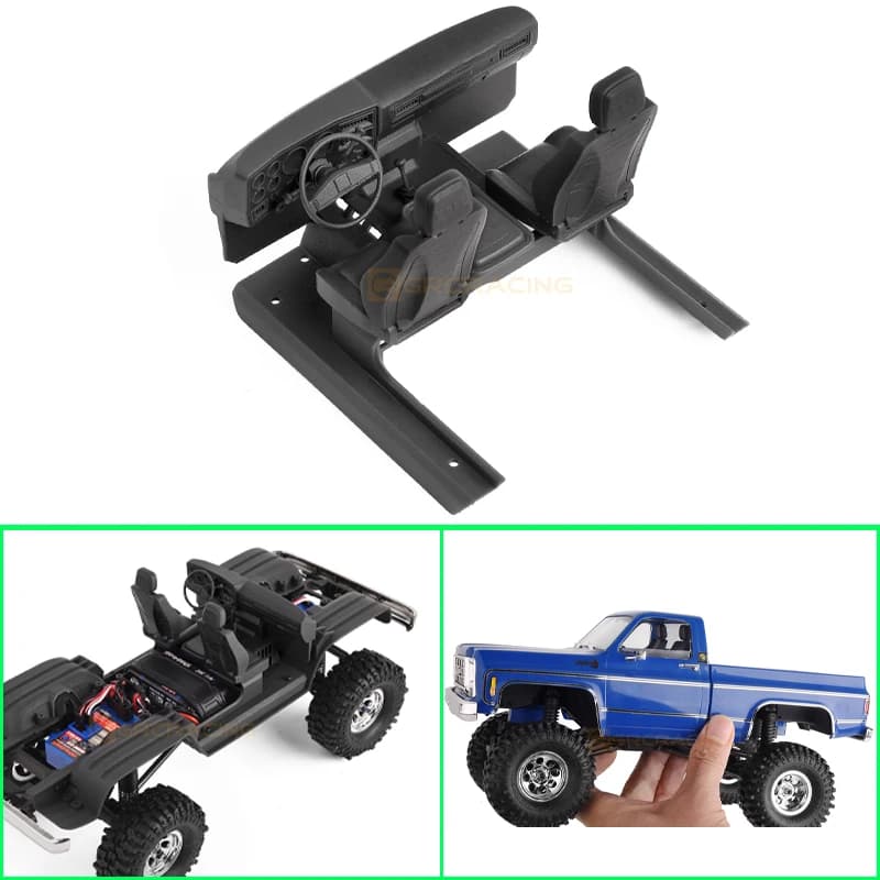 TRX4M Sedile interno con stampa 3D e parafango per 1/18 RC Crawler Traxxas TRX-4M Auto Chevrolet K10 Parti di aggiornamento