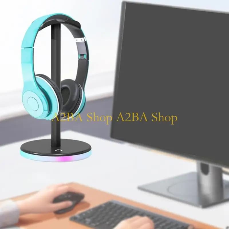 A2BA LED Supporto per cuffie Supporto per cuffie Supporto per auricolari Supporto in alluminio per cuffie