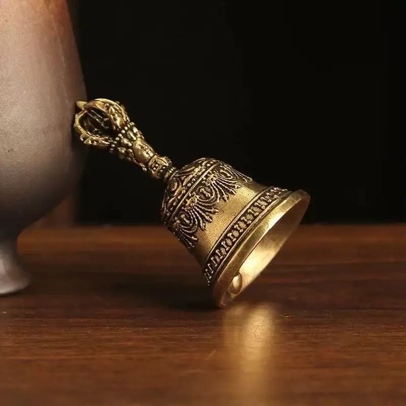 1/2pcs Decorative Brass Bell Pendant Ornament Car Wind Chime Tibetan Style Bronze Bell Creative Gift Home Decoration Gift