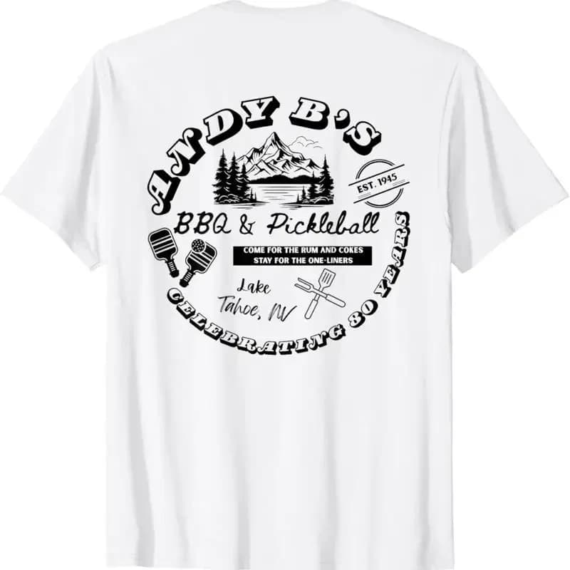 Andy B'S Bbq Pickleball Kids Adults 2 Sides T Shirt