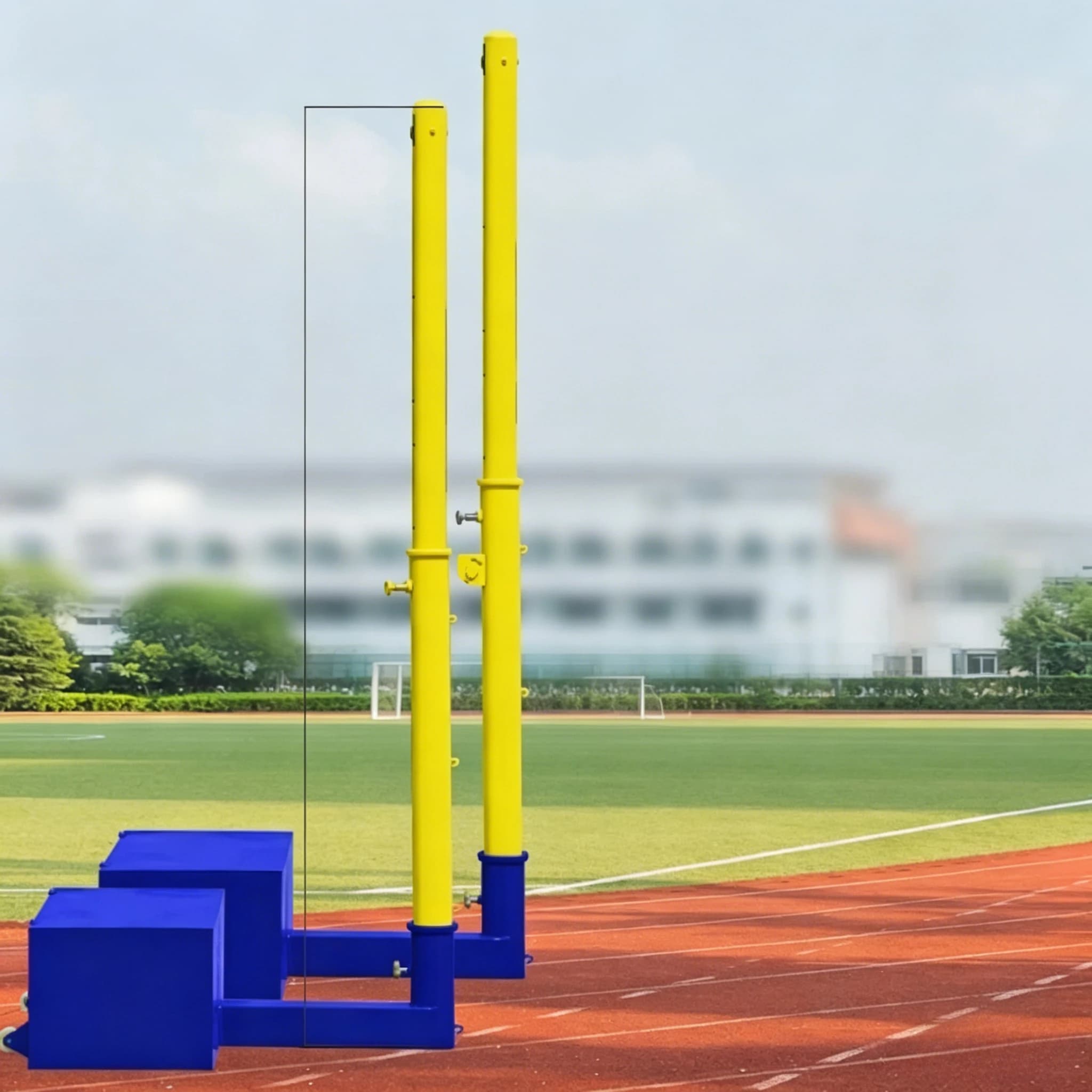 Palo Multifunzione Regolabile in Altezza 1.55m-2.43m per Pallavolo e Badminton, Supporto/Supporto per Rete/ Palo Mobile per Badminton, Direttamente dalla Fabbrica