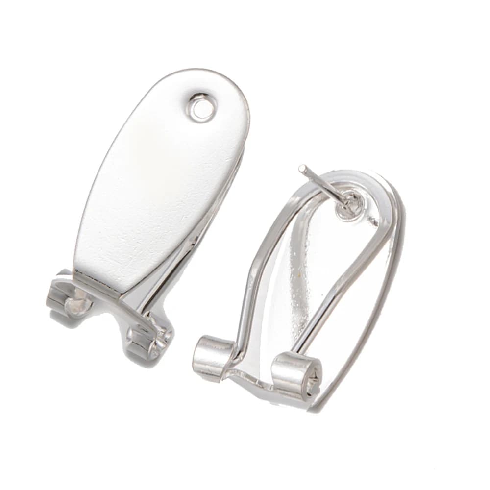 10 pz Argento Francese Unghia Orecchino Post Backs Clip Base Borchie per FAI DA TE Nativo Americano Orecchino Risultati Dei Gioielli Che Fanno Fornitura
