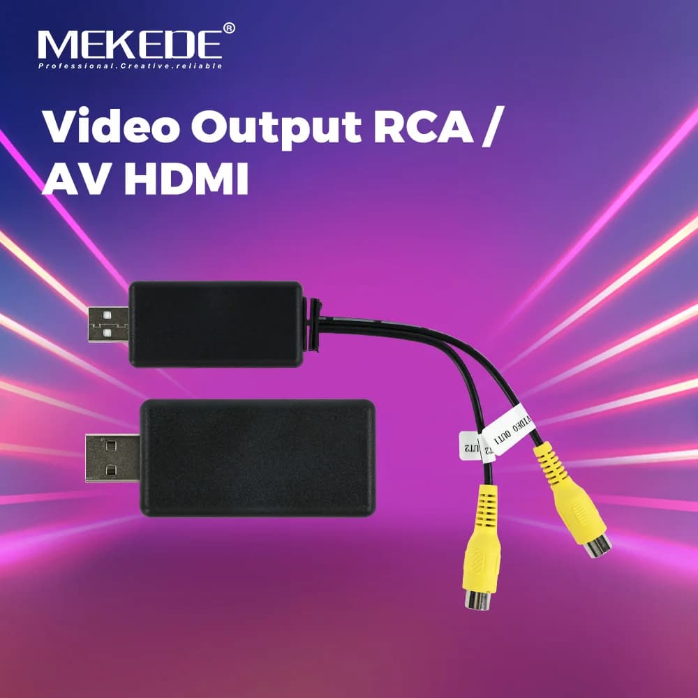MEKEDE USB video output AV RCA cable HDMI output for Android autoradio player Headrest Screen USB to RCA adapter