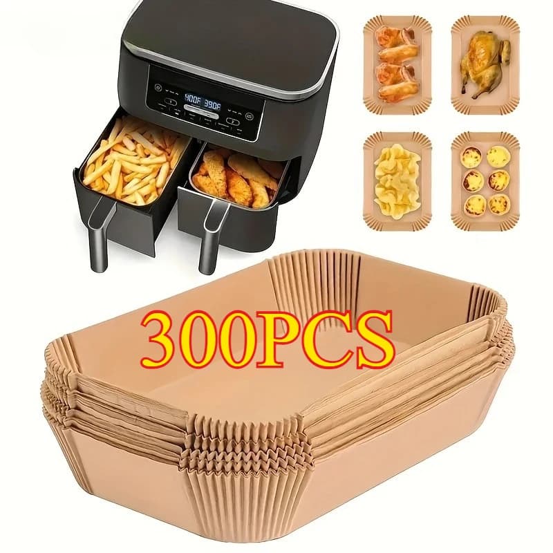 Friggitrice ad aria usa e getta Carta antiaderente Cucina Cottura Airfryer Zerbino Antiolio Micro-onde Barbecue Pad Carta da forno Fodera Accessori