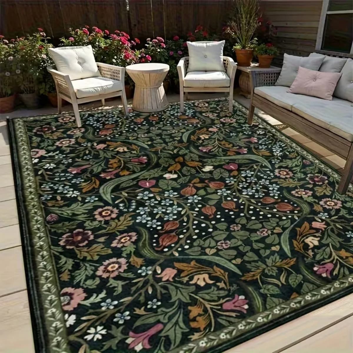 Extra Large Square Crystal Velvet Living Room Rug, Soft Floor Mat with Anti-Slip Rubber Bottom, Ideal for Bedroom, Hallway and Home Decoration