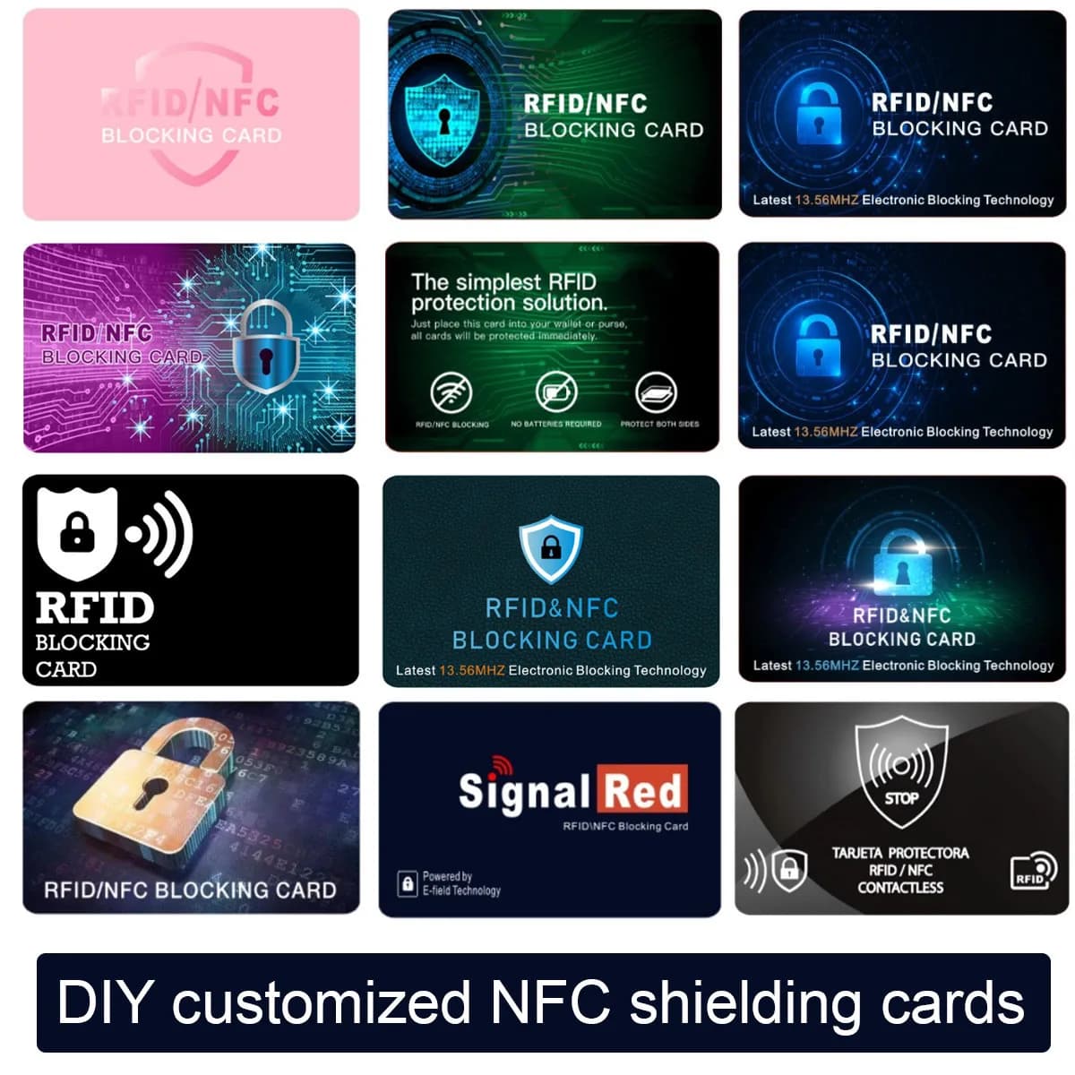 Nuova scheda di blocco RFID senza contatto NFC Debit Card di credito Protezione per passaporto Blocco scheda RFID Proteggi il portafoglio intero CardSecurity