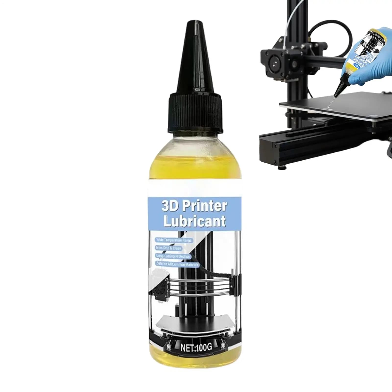 Grasso lubrificante per stampanti 3D 100g resistente alla polvere e di lunga durata per un movimento fluido, olio per manutenzione per hobbisti e professionisti