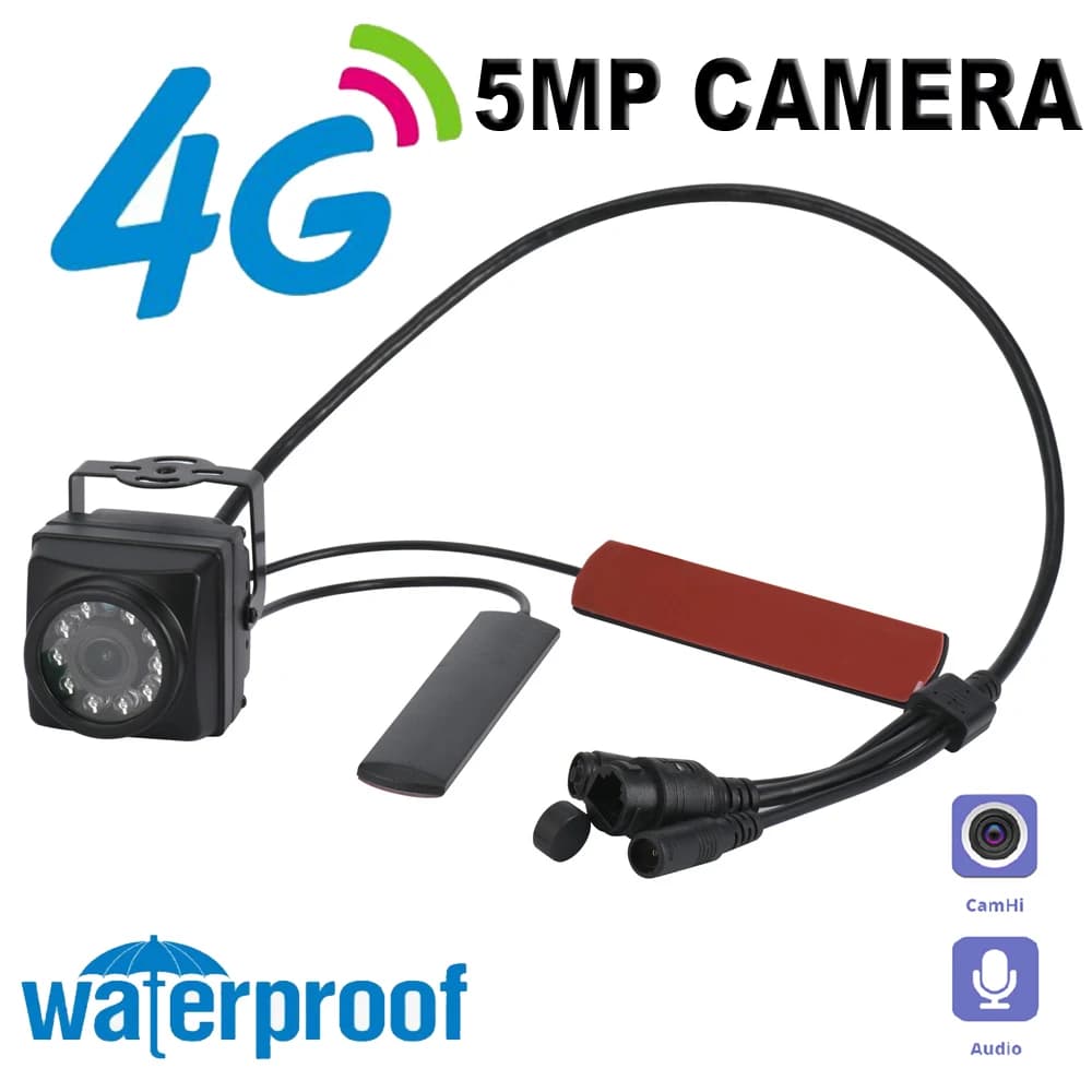 3G 4G 5MP telecamera IP SIM GSM videosorveglianza Mini piccoli uccelli protezione di sicurezza esterna CCTV Imx307 1080P Audio 940nm CamHi