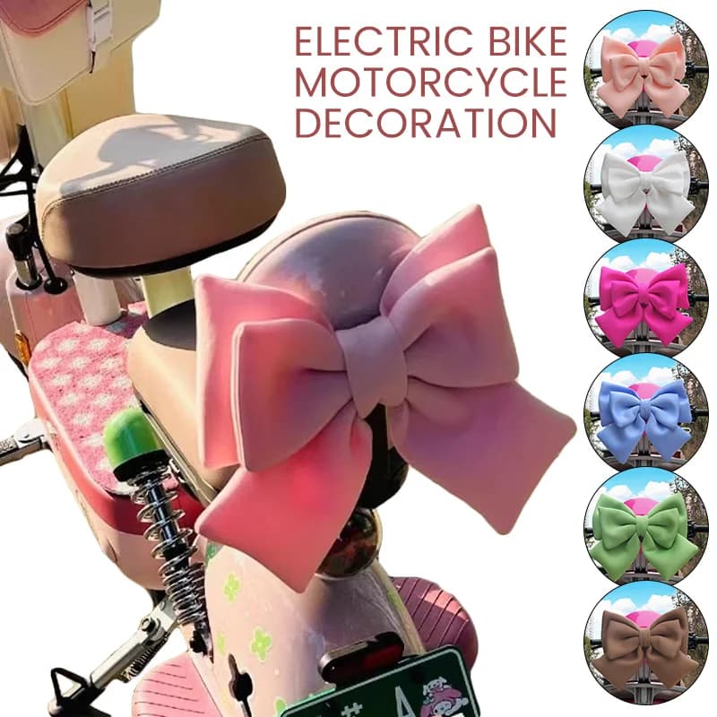 25x23 cm electric bike rider helmet decoration bow girl electric vehicle accessories for decoration front seat back cute bow