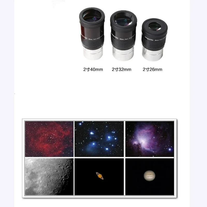 Oculare per Telescopio Astronomico Angeleyes da 2 Pollici, Lente Multistrato HD 26/32/40mm per un Campo Visivo Migliorato