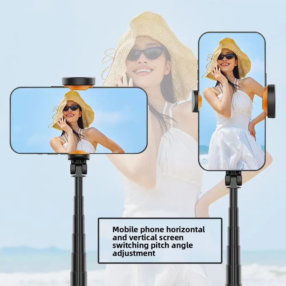 Nuovo treppiede per selfie stick pop-up automatico estensibile 360 ° Supporto per treppiede per telefono remoto universale per selfie stick con rimbalzo di rotazione per telefono