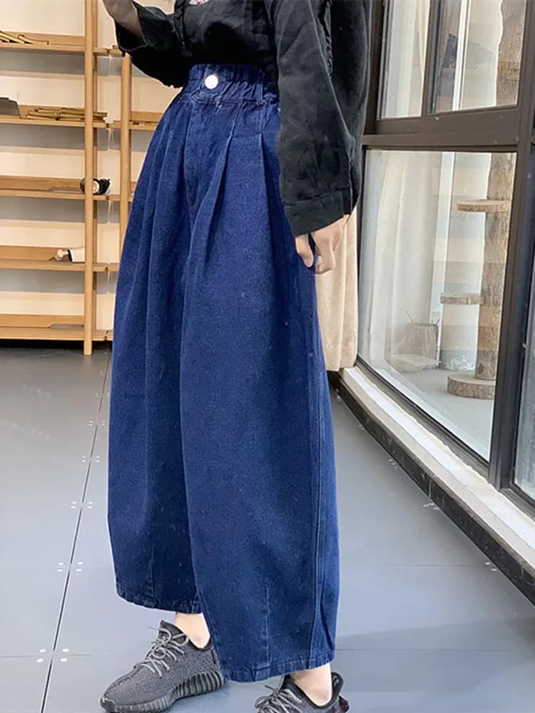 Jeans a Vita Alta da Donna Taglia Piccola 2026 Nuovi Jeans Slim Europei Stile Harlan Dad Pants Taglia Grande Pantaloni a Lanterna