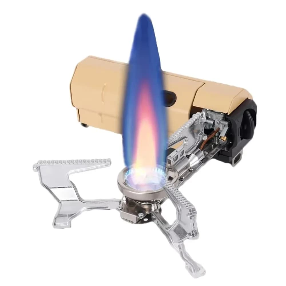 2670W Camping Gas Stove, Portable Stove Foldable, Gas burner for Exterior, Cooking and Heating System for Hiking, Travel, BBQ and Grilled