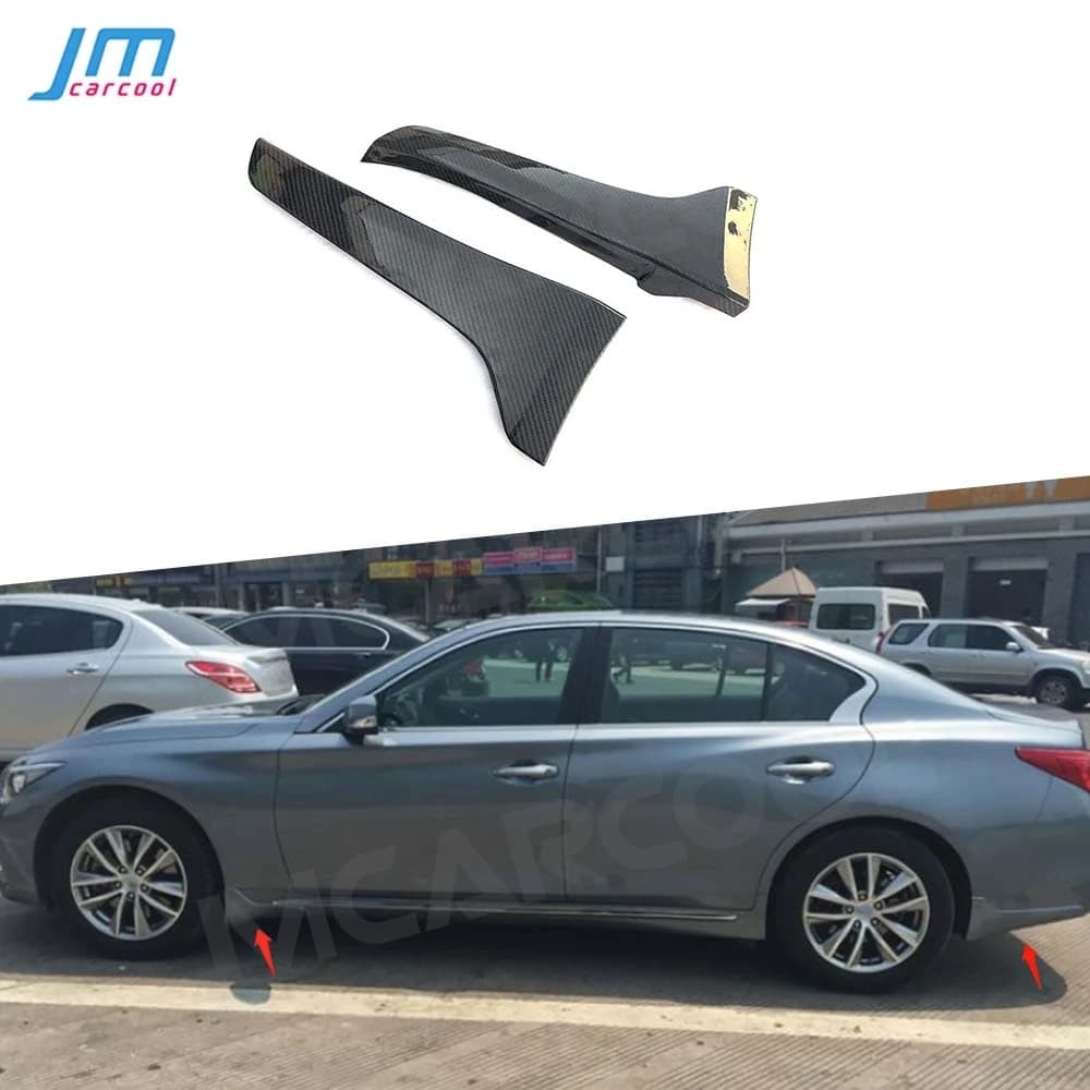 Protezione Laterale in Fibra di Carbonio per Auto, Spoiler Paraurti per Infiniti Q50 Base Sport 2018 2019 2020 2021, Accessori Auto