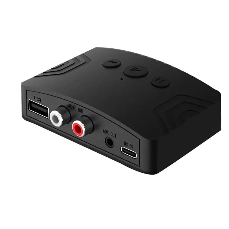 B27B Ricevitore e Trasmettitore Audio Bluetooth 5.3, Adattatore Audio Wireless Stereo con AUX 3.5mm, RCA, USB per PC, Altoparlanti Auto, Durevole