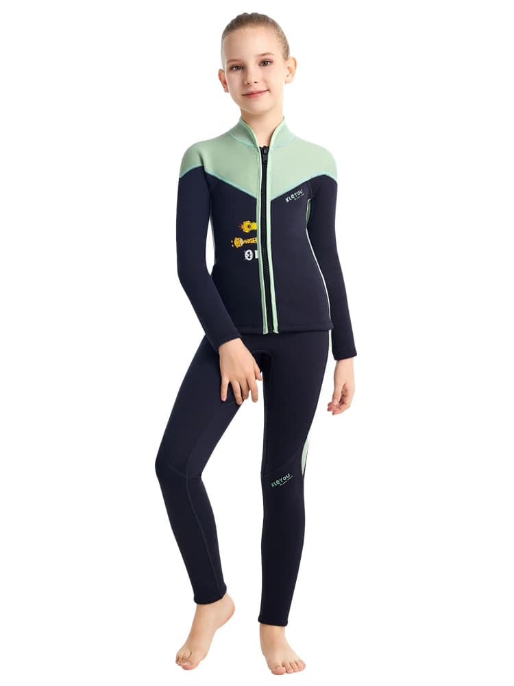 Costume da bagno in neoprene a due pezzi per bambini, costumi da bagno professionali per ragazzi e ragazze, muta da surf, muta da sub, costume da bagno
