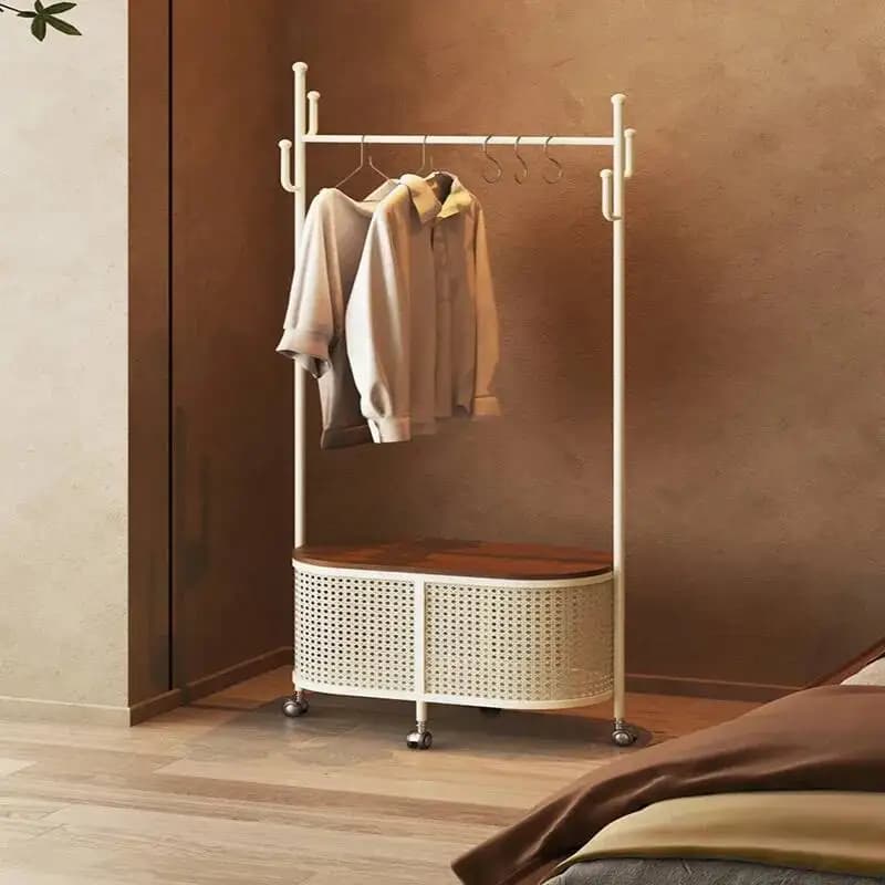 Ground coat hanger for clothes, shelves and closets for the room, ground coat hangers for clothes, entrance furniture and storage