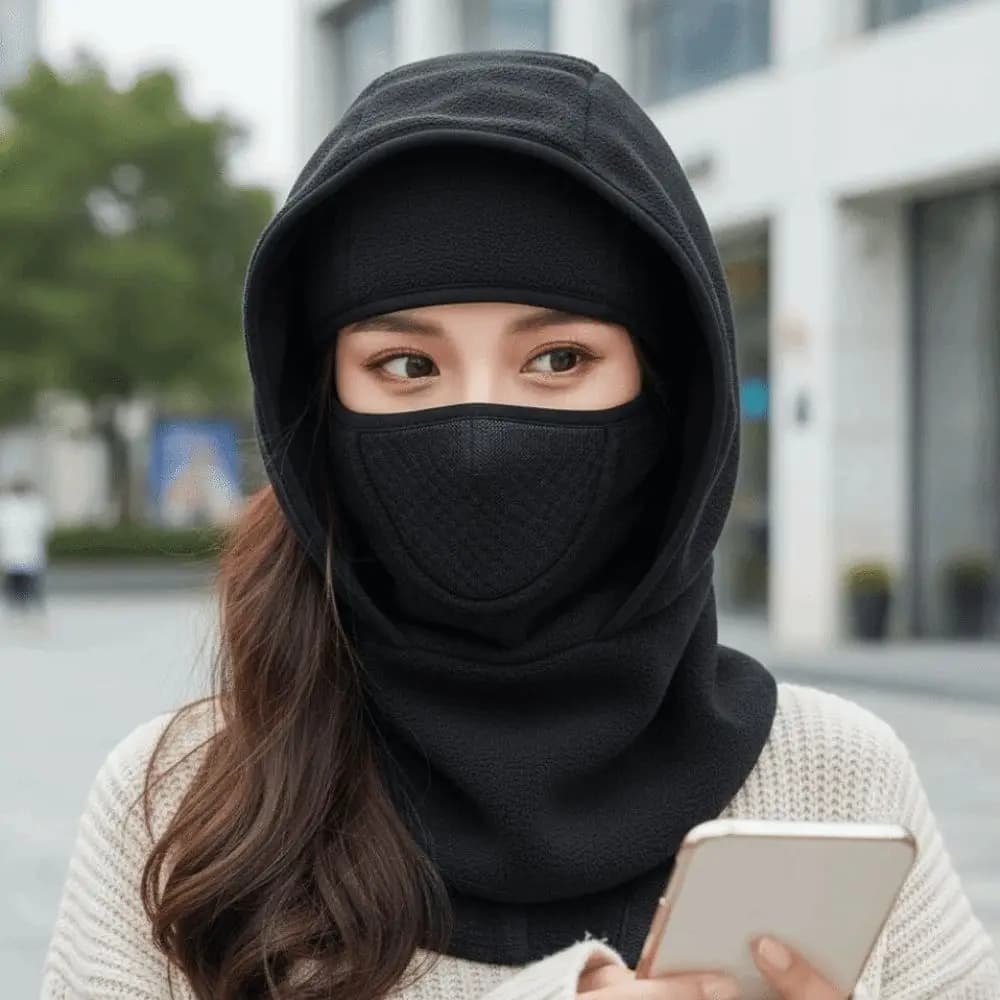 Fleece Lined Fleece Balaclava Lightweight Breathable Mesh Winter Cycling Hat Stretch Fit Full Coverage Ski Face Mask