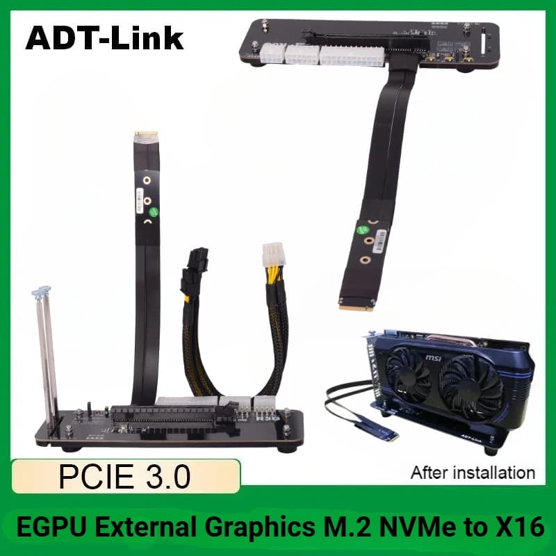 R43SG M.2 M-key a PCIE 3.0/4.0 x4 Staffa di supporto per scheda grafica esterna per PC portatile per scheda di espansione host M.2 NVME Dock grafico