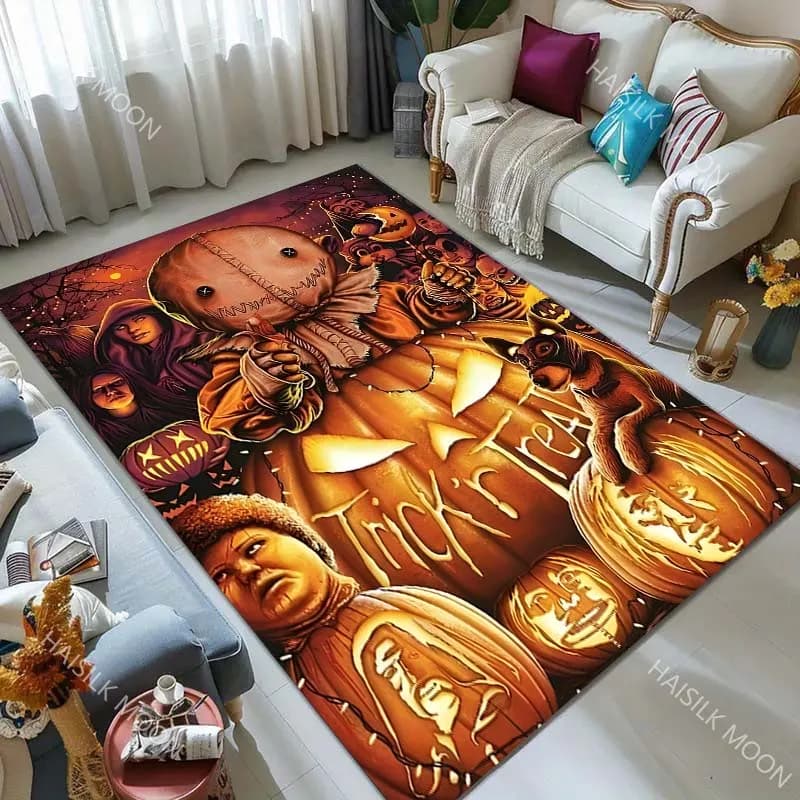 Tappeto decorativo per bambola horror per Halloween, per soggiorno, camera da letto, comodino, tappetino, guardaroba, zerbino creativo per regali