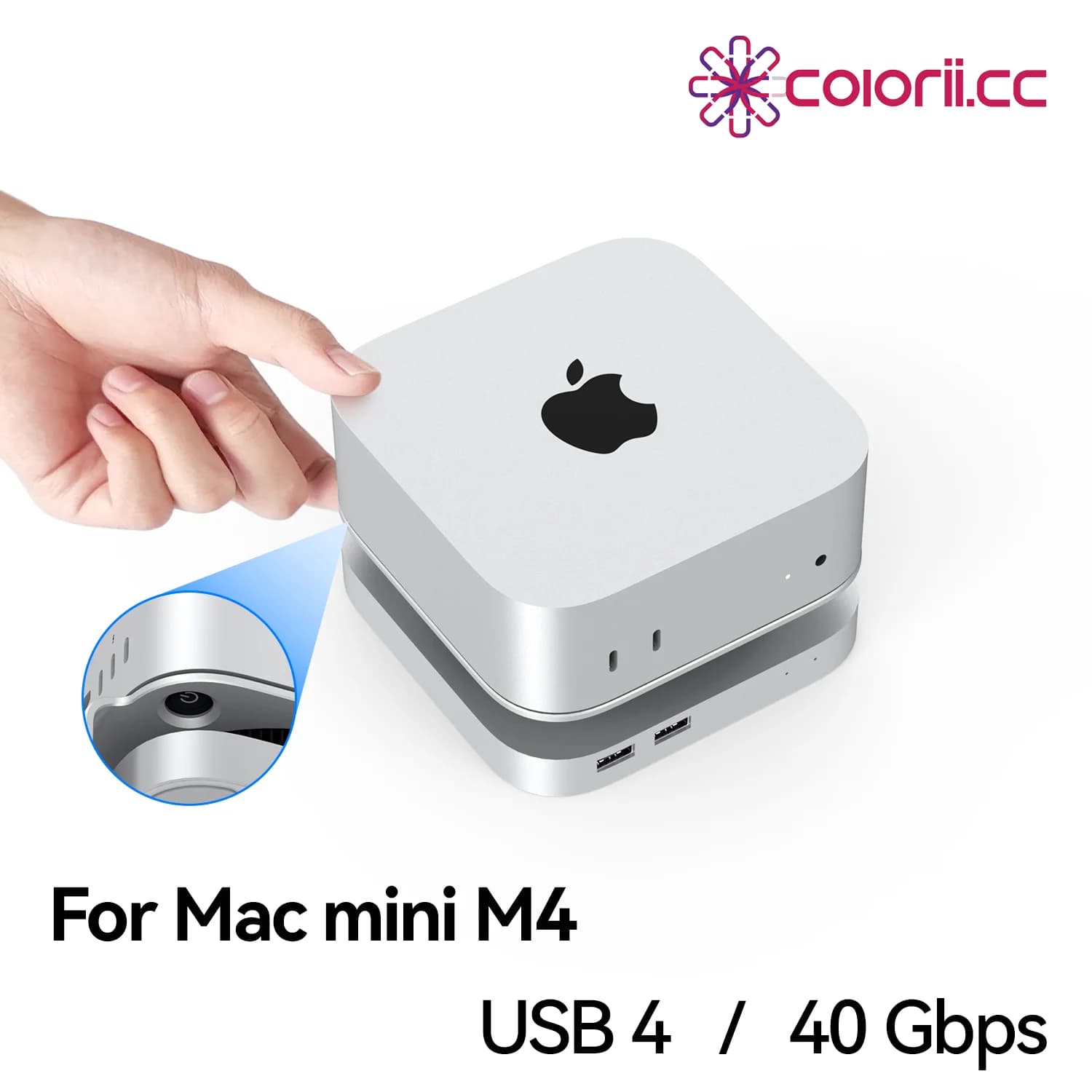 Custodia per disco rigido USB4 Custodia SSD M.2 NVMe da 40 Gbps per Mac mini M4/M4 Pro compatibile con SSD esterno Thunderbolt 5/4