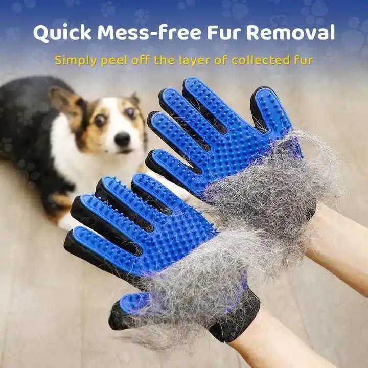 NONOR Gomma Pet Spazzola da bagno Protezione Silicone Pettine per gatti Guanto Massaggio Toelettatura Cani Gatti Forniture