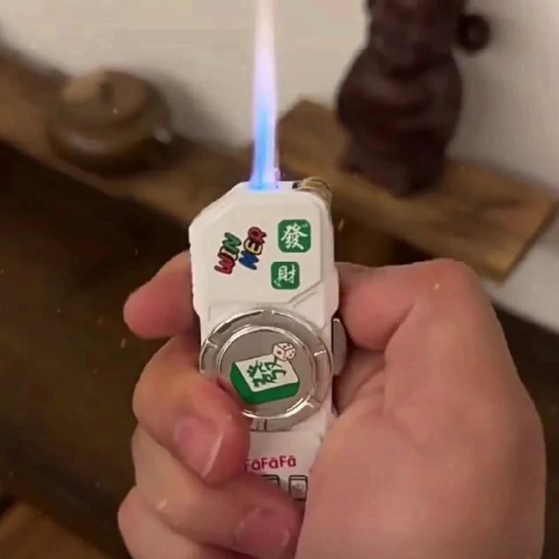 Nuovo Creativo Fidget Spinner in Metallo Antivento Personalizzato Mecha in Lega di Metallo Accendino a Scatto Regalo Antistress per Uomini