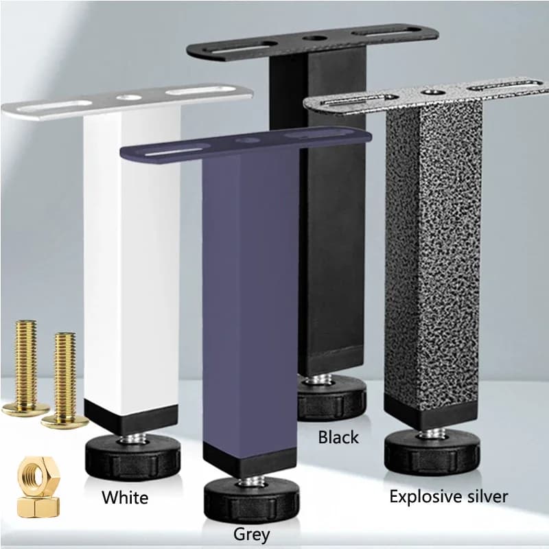 Steel Adjustable Furniture Legs For Sofa Cabinet Foot Retractable Bed Legs Coffee Desk Feet T-Shape Support Legs TV Stool Foot