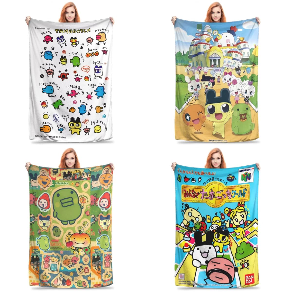 Japanese Tamagotchis Warm Soft Blanket Girls Boys Plush Throw Blanket Print Home Decor Flannel Bedspread Sofa Bed Cover