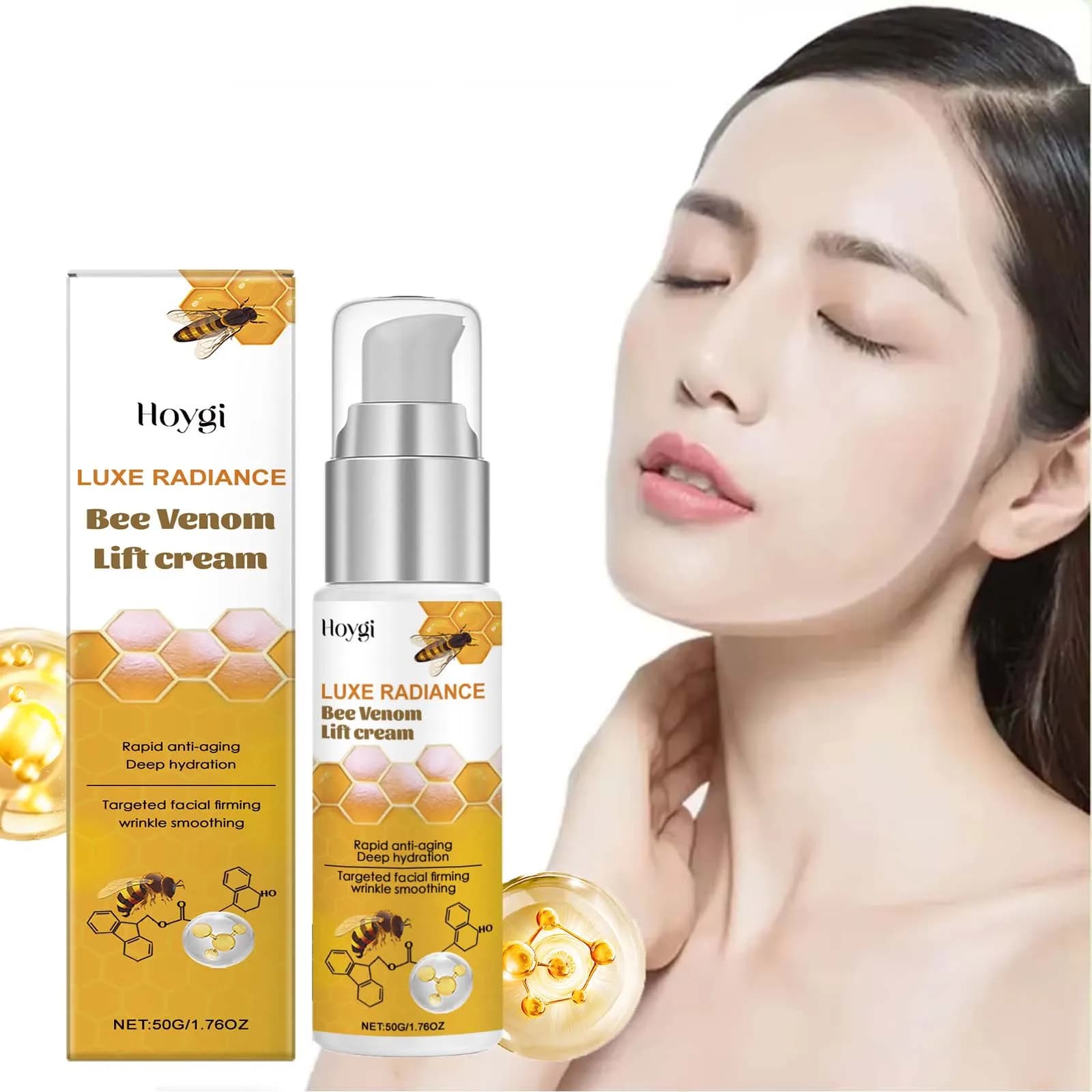 Crema viso al veleno d'api rassodante e idratante antirughe crema giorno notte rassodante nutriente schiarente cura della pelle del viso 50ml