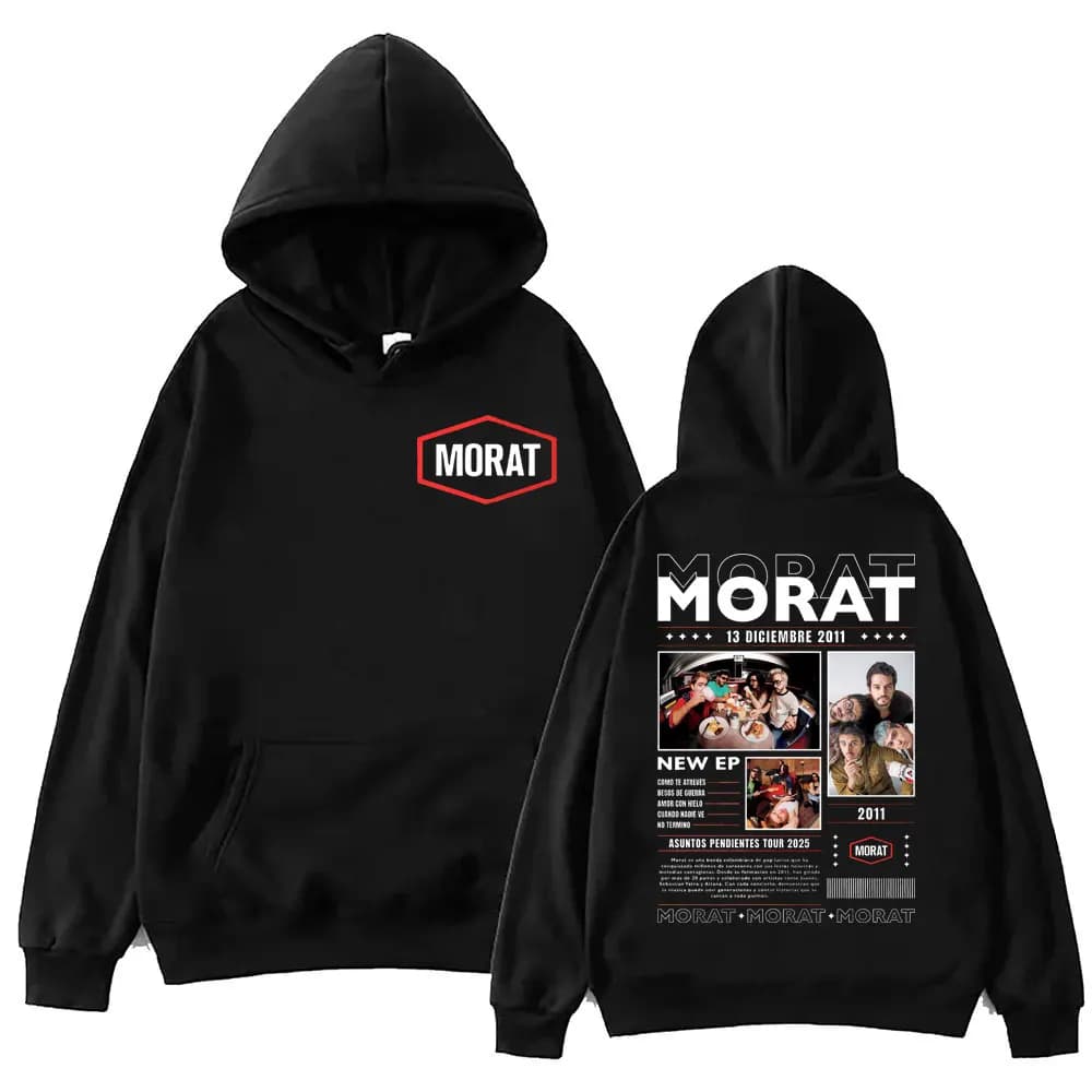 Colombia Band Morat Album Merch Hoodie High Street Fashion Trend Long Sleeve Sweatshirts Men Women Casual Loose Fleece Pullovers