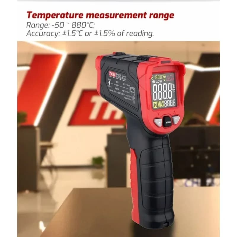 TA601C Termometro a infrarossi portatile Schermo a colori portatile Display digitale Frequenza di trasmissione regolabile