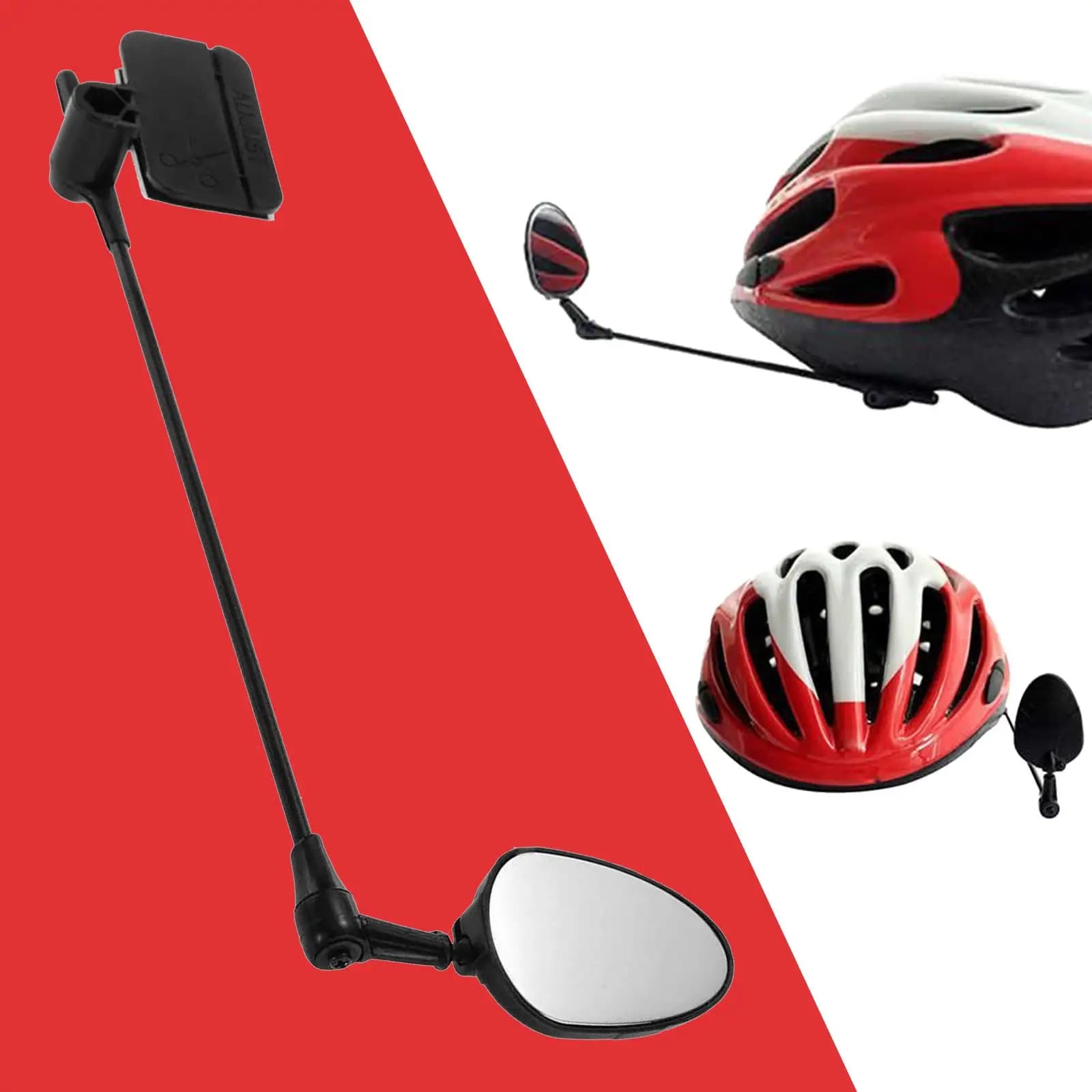 Bicycle helmet mirror Safety equipment 360 degree adjustable light rear view mirror Road bike cycling accessories