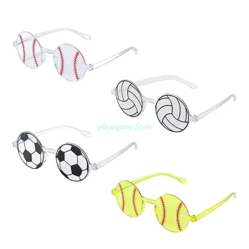 Y88A Occhiali da sole rotondi a tema sportivo Confezione da 12 per regalo Pallavolo Basket Softball Calcio Goodie Bag